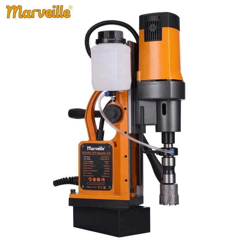 Marveille MW28RE 28MM MT3 80MM15500N Professional Magnetic Drill Tap Machine Automatic 3 Speed magnetic drill machine heavy duty