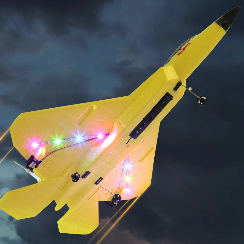 F22 Raptor EPP FOF легкие светодиодные фонари с фиксированным крылом 2 4 г 46 см Электрический радиоуправляемый истребитель авиационный самолет игрушка