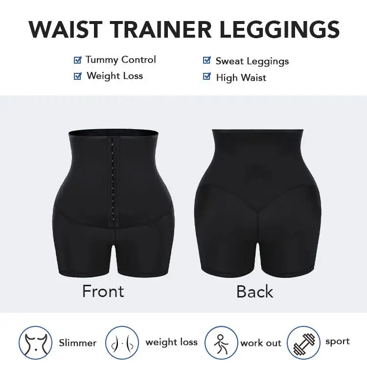 Sweat Sauna Pants Body Shaper Weight Loss Waist Trainer Shapewear Tummy Hot Thermo Sweat Leggings Fitness Workout Slimming Pants