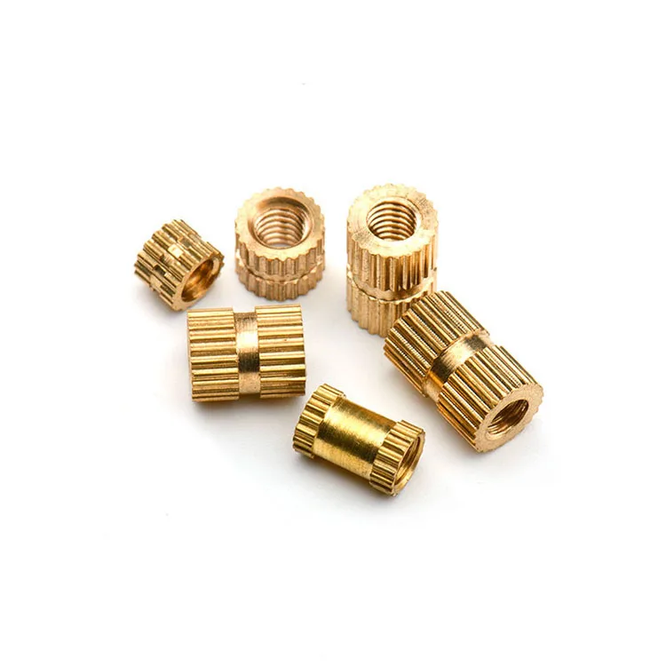 Injection Knurled Copper Nut Precision Copper Insert Copper Insert Through Hole Nut Mobile Phone Nut M2.5