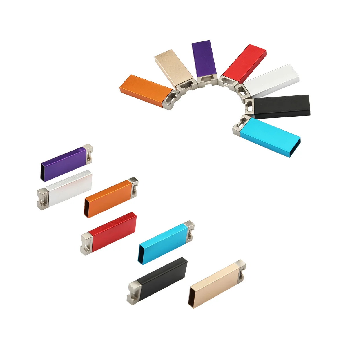 Custom Logo Mini Metal Custom U Disk Usb Flash Drive 2.0 3.0  Color Metal Cle Usb Memorias High Speed Pen Drive
