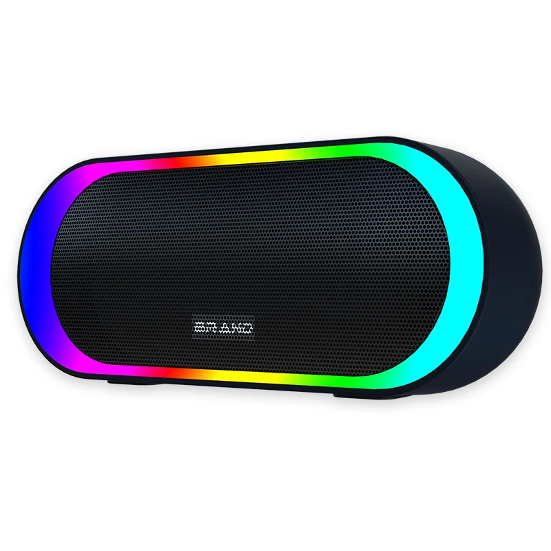 RGB Light OEM Custom Portable BT Wireless Speaker 10W Super Bass Wireless BT Mini Speaker 6 Hours Playtime