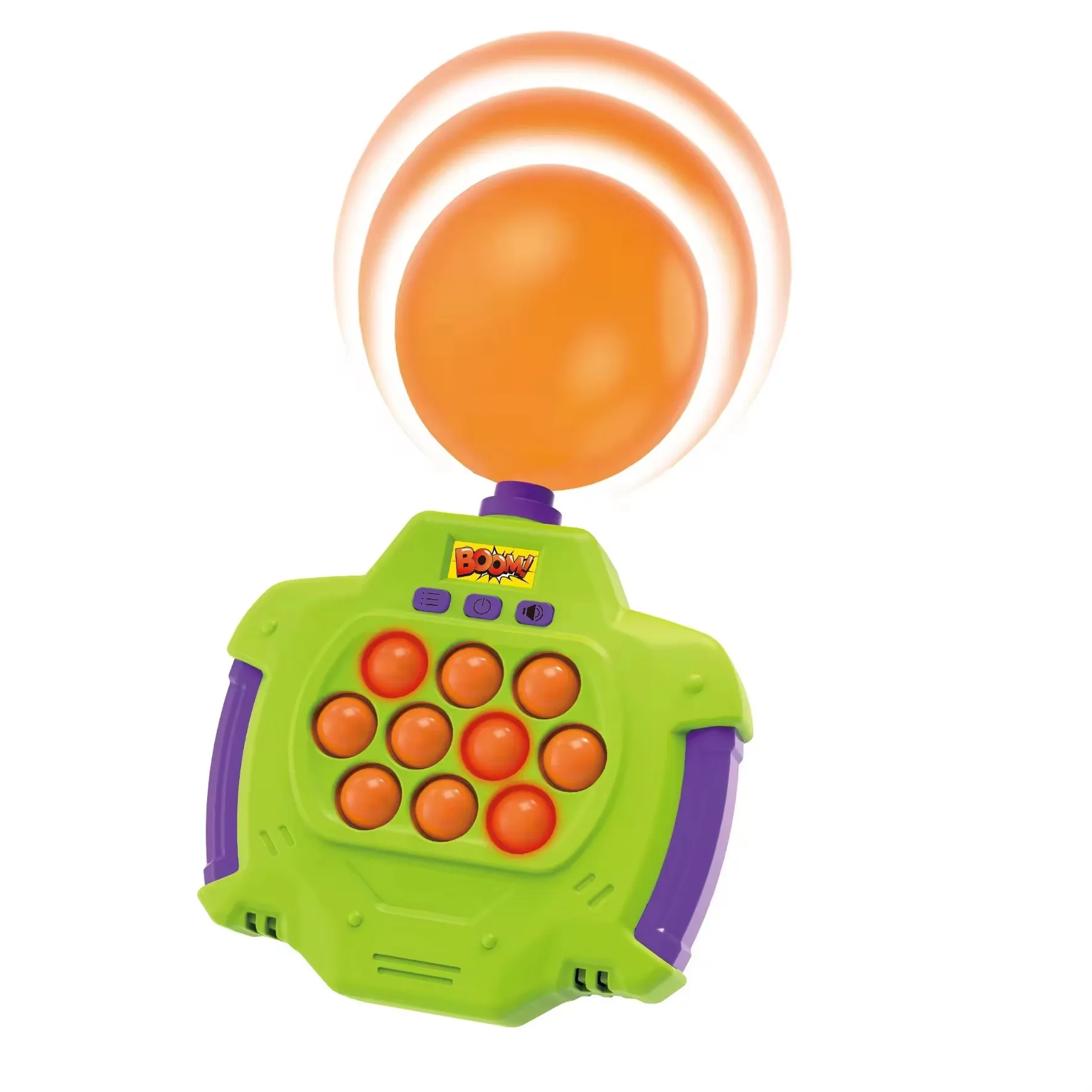 2024 Newest factory wholesale balloon explodes quick push light up pop game fidget toy mini kids whack-a-mole machine