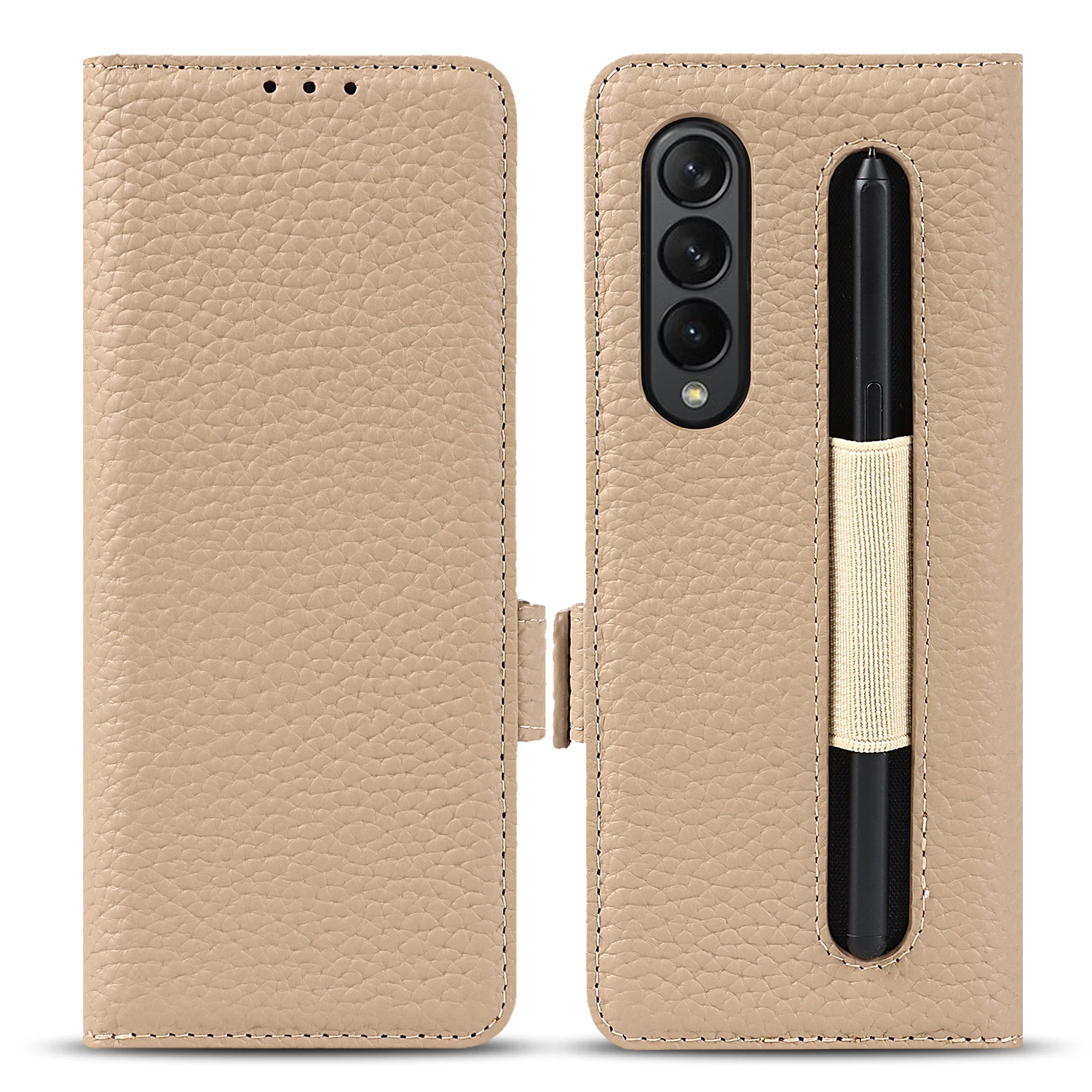 Прямая поставка чехол для Galaxy Z Fold 3 5G с S-держателем бумажник Samsung Fold3 из натуральной воловьей