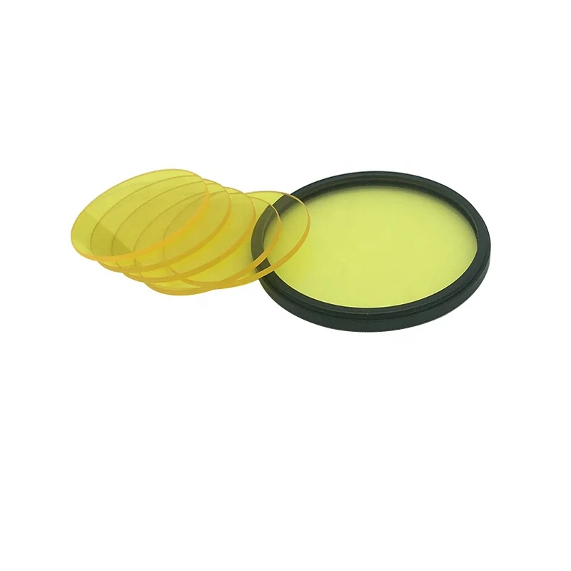 Cut-off Optical Filter Yellow Golden Optical Glass