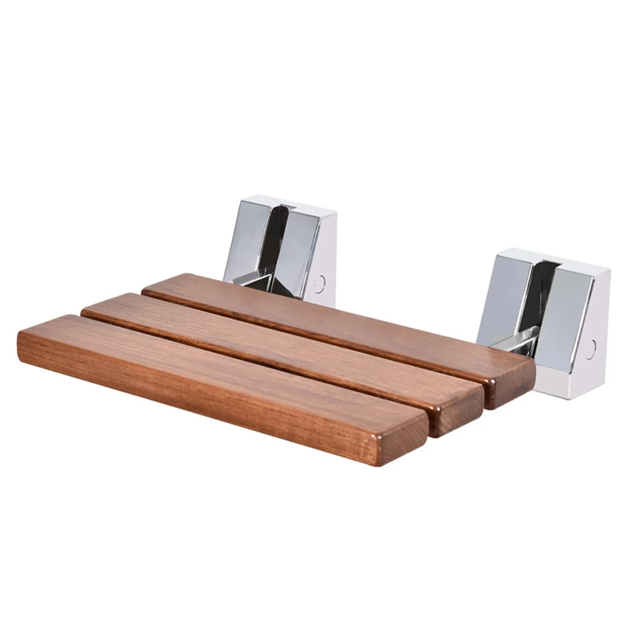 Современное деревянное Складное Сиденье для душа с алюминиевым покрытием для ванной комнаты Аксессуары для душевой комнаты