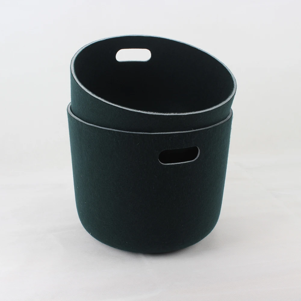 Industry Golden Supplier Heavy Duty Plastic Storage Box Felt Clothes Storage Bucket Laundry Basket Felt Firewood Basket