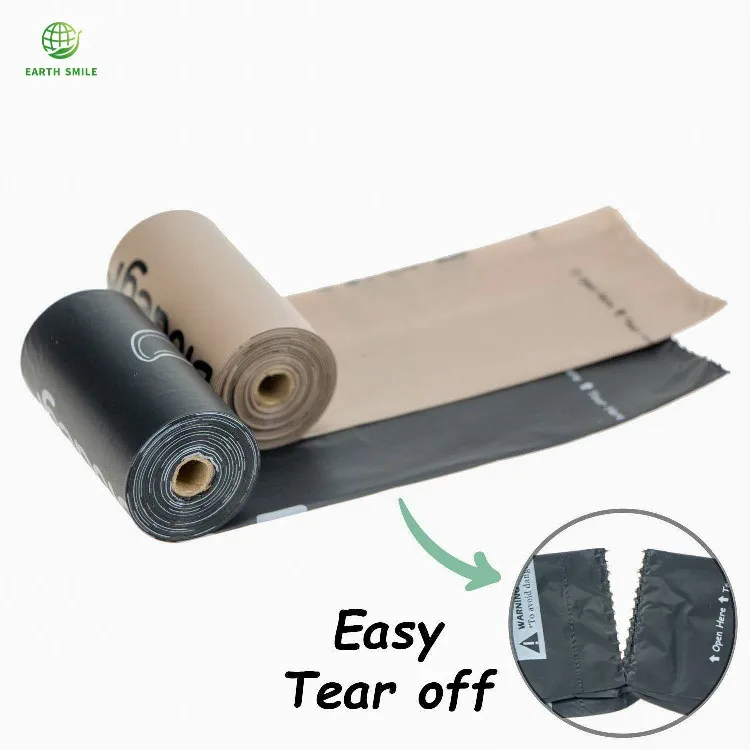 
BPI EN13432 Pet Trash Bag Custom Logo Poop Bags Corn Starch Biodegradable Dog Poop Bag Compostable 