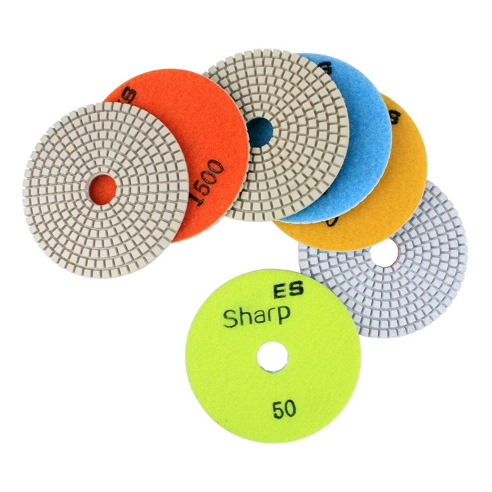 RAIZI 4 inch SharpES quartz engineered stone diamond wet polishing pad