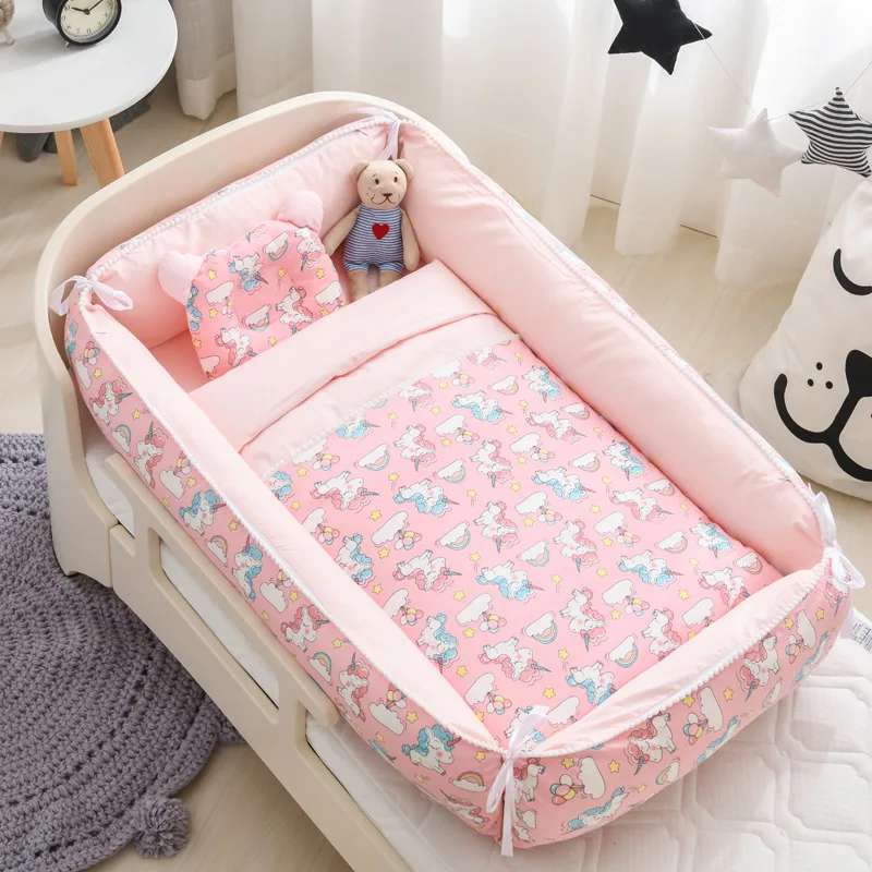 Pophorn Luxury Newborn Multifuncional Portable  Cribs Bedding Set Nest Swing Sleep Baby Bed Set Cot Baby Bed