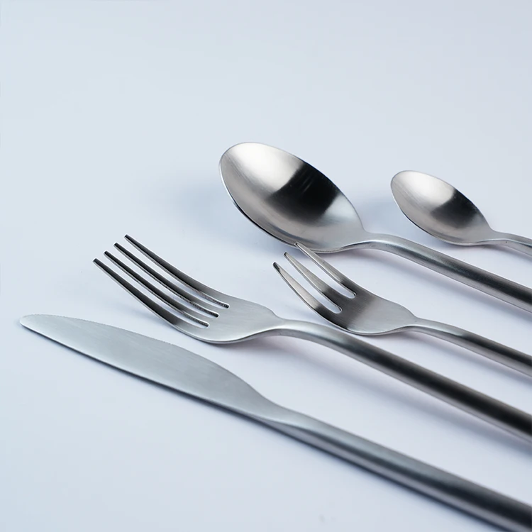 Knives Spoon and Forks Stainless Steel Hammered Sand Polished Cutlery Set Restaurant Wedding Gold Flatware