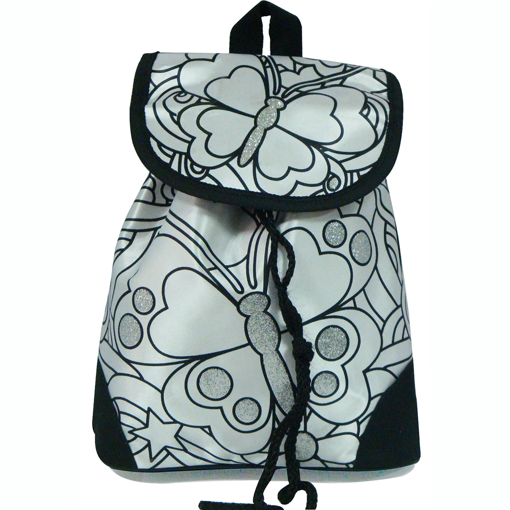 Cute Design Popular Selling DIY Color bag for kids Kid School Bag Backpack painting bag for children with 5 pen