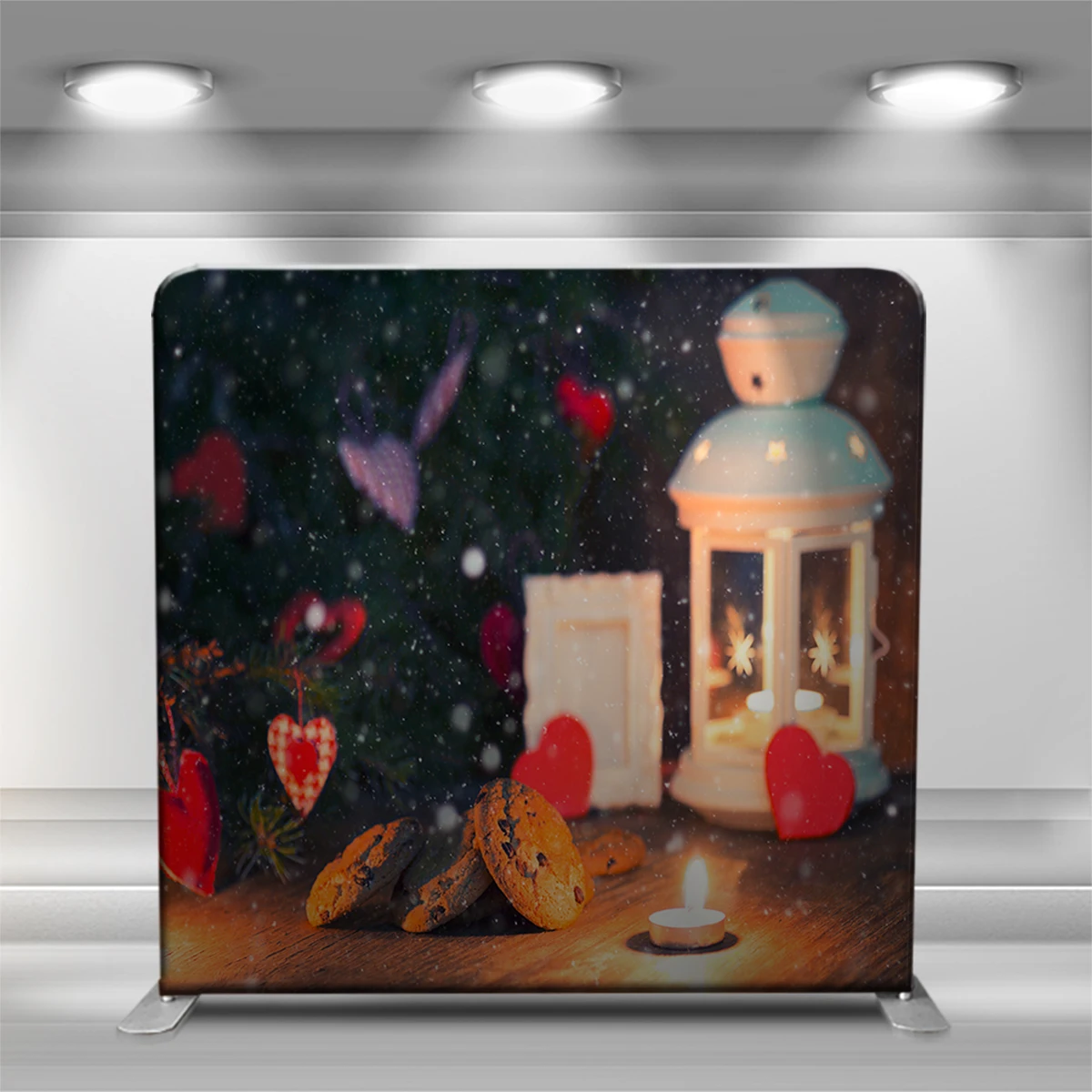 8 футов алюминиевая трубка стенд натяжение ткань Вечеринка события фото