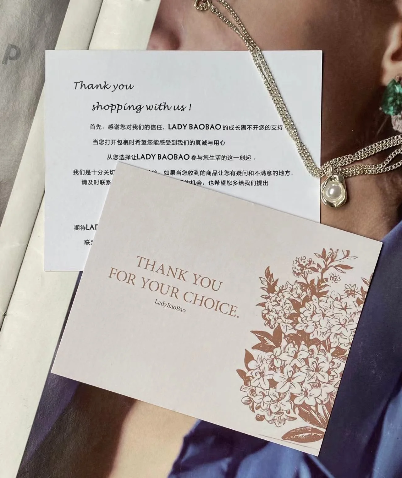 Private custom logo printing thank you card for small business luxury metallic foil business card/thank you cards