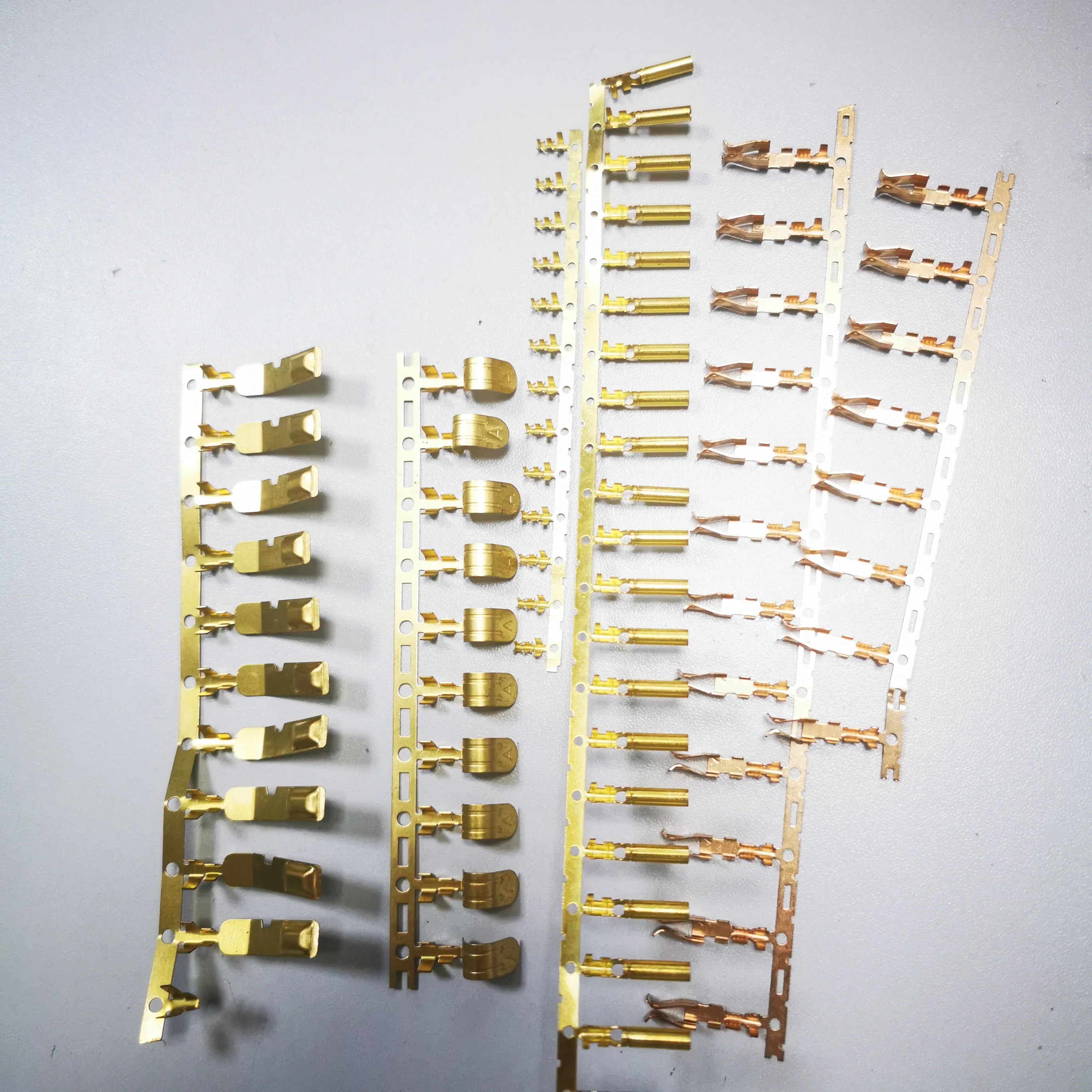 Custom Stamping Brass Electric contact Connector copper connecting tubes 2.35mm drum spring pin block male crimp Terminal