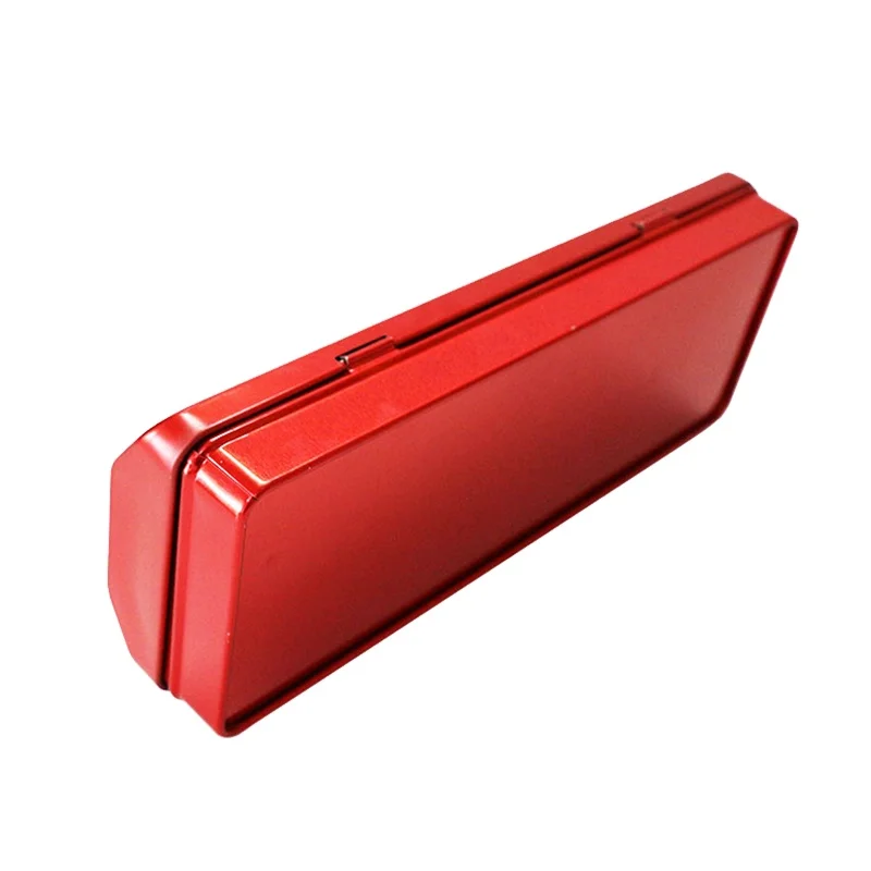 Rectangular iron box wholesale custom multi-function red hardware tool storage box custom tin box with lid