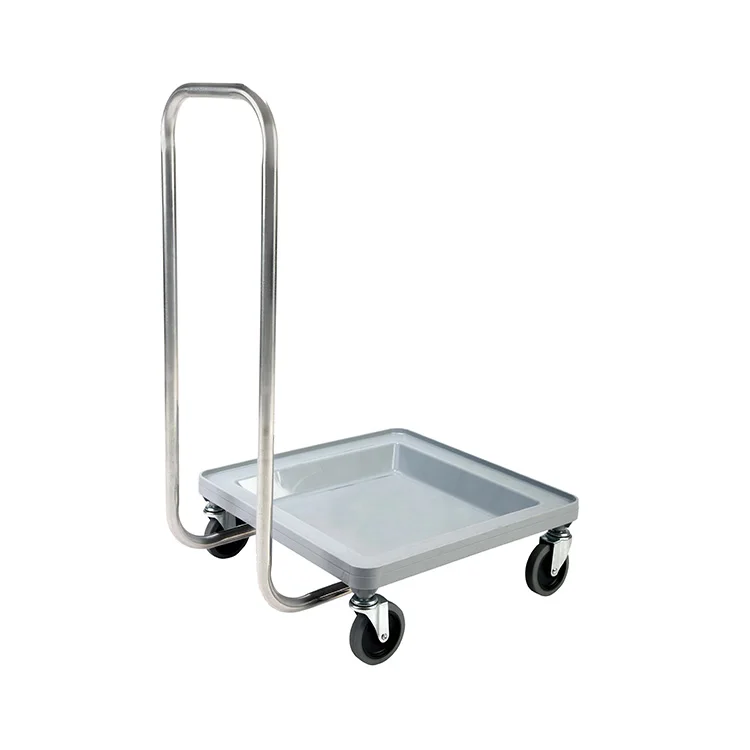 Easy to Transport Hotel Glass Rack 4 Wheel Dolly Trolley