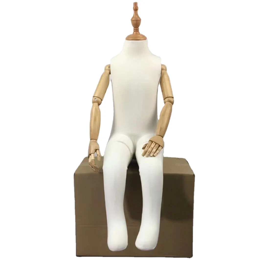 
Hot product full body fabric children mannequins white kid manikin clothing store display model on sale 