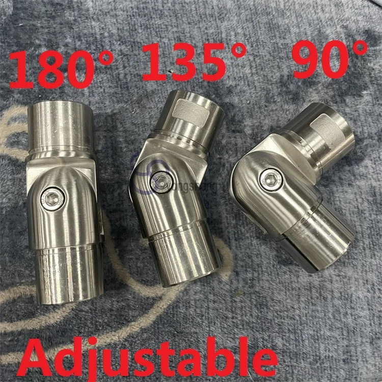 SUS304/316 stair handrail accessories railing pipe connectors stainless steel elbow pipe fitting