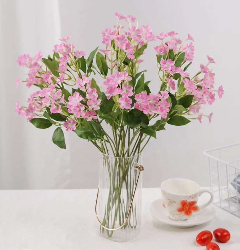 Simulation flowers Hydrangea snowflake cherry Nordic home living room hotel soft decoration project wedding ornaments bonsai