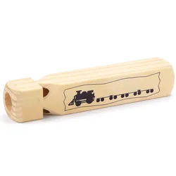 1PCS Locomotive Sound Warning Steam Wood Steam Train Whistle Toy Wooden Train Whistle wooden musical instrument