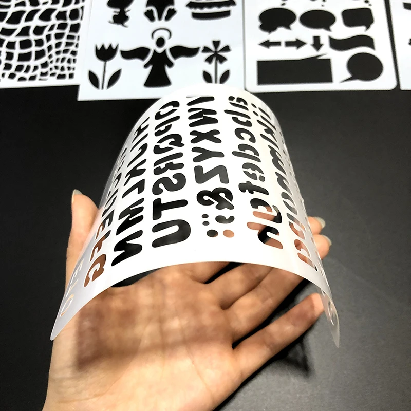 Reusable tattoo templates with new patterns are available from stock Oval rectangular irregular square sickle shaped