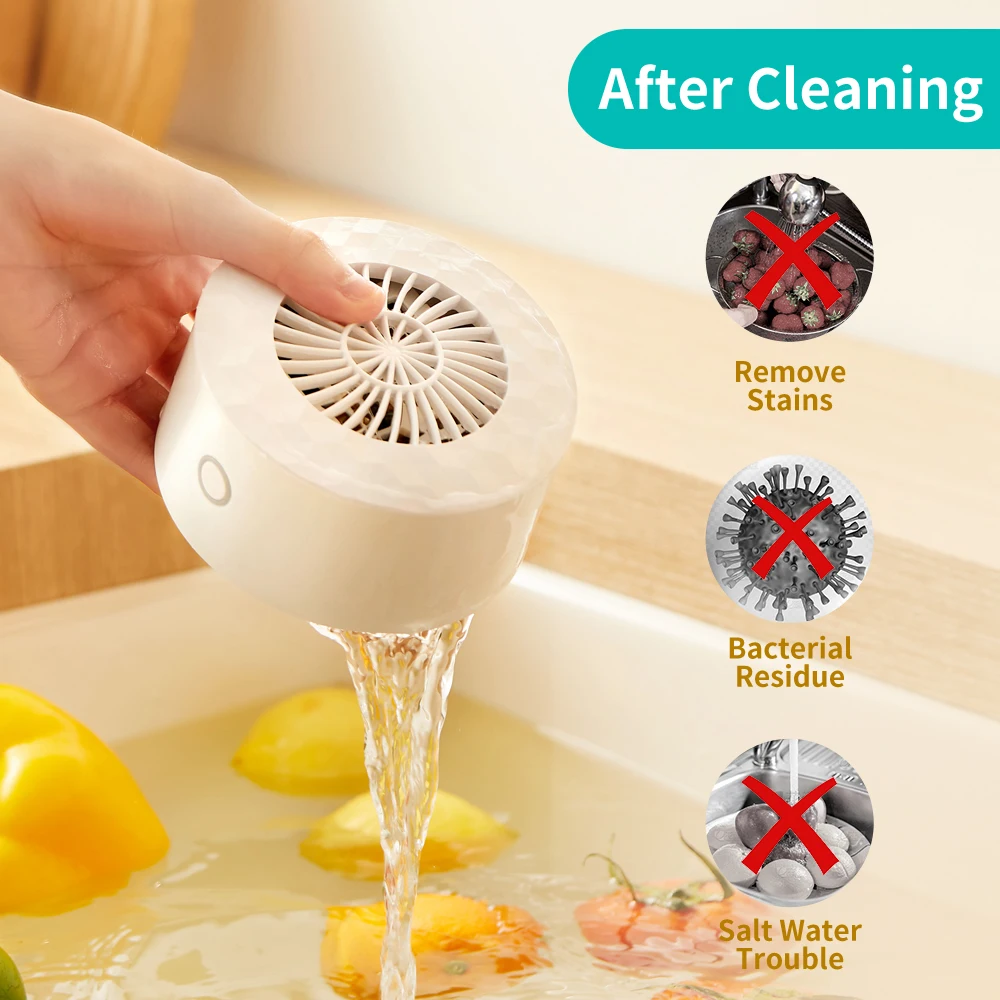 Customize mini Portable 0 cunsumables veget wireless vegetable washer fruit washing machine Fruits cleaner