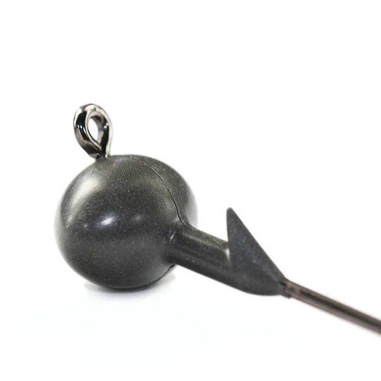 116TRFJ Fishing Tungsten Resin Football Jig Head With 3/0 Hook 1/16 Oz. (1.8g) Natural Color 4pk