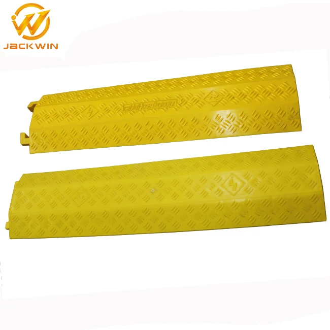 Light Duty Flexible Plastic One Way Cable Protector / Single Channel Cord Ramp / Hose Protector Cover