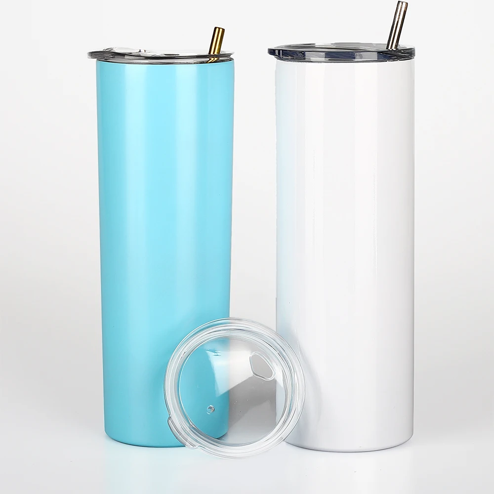 20 oz skinny sublimation tumblers wholesale bulk Stainless Steel Double Wall Vacuum Travel tumblers Customized Logo Acceptable