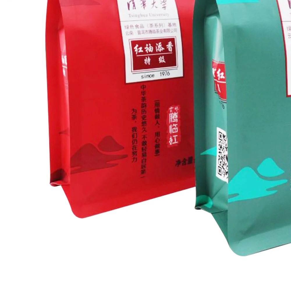 coffee packing aluminum foil coated white paper pouch with aroma valve