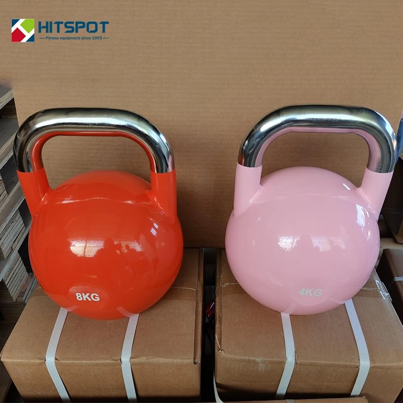 Free Weights competition steel Kettlebell set colorful 20kg 32 kg  40kg 50kg Gym Weights Strength Training cast iron kettlebell