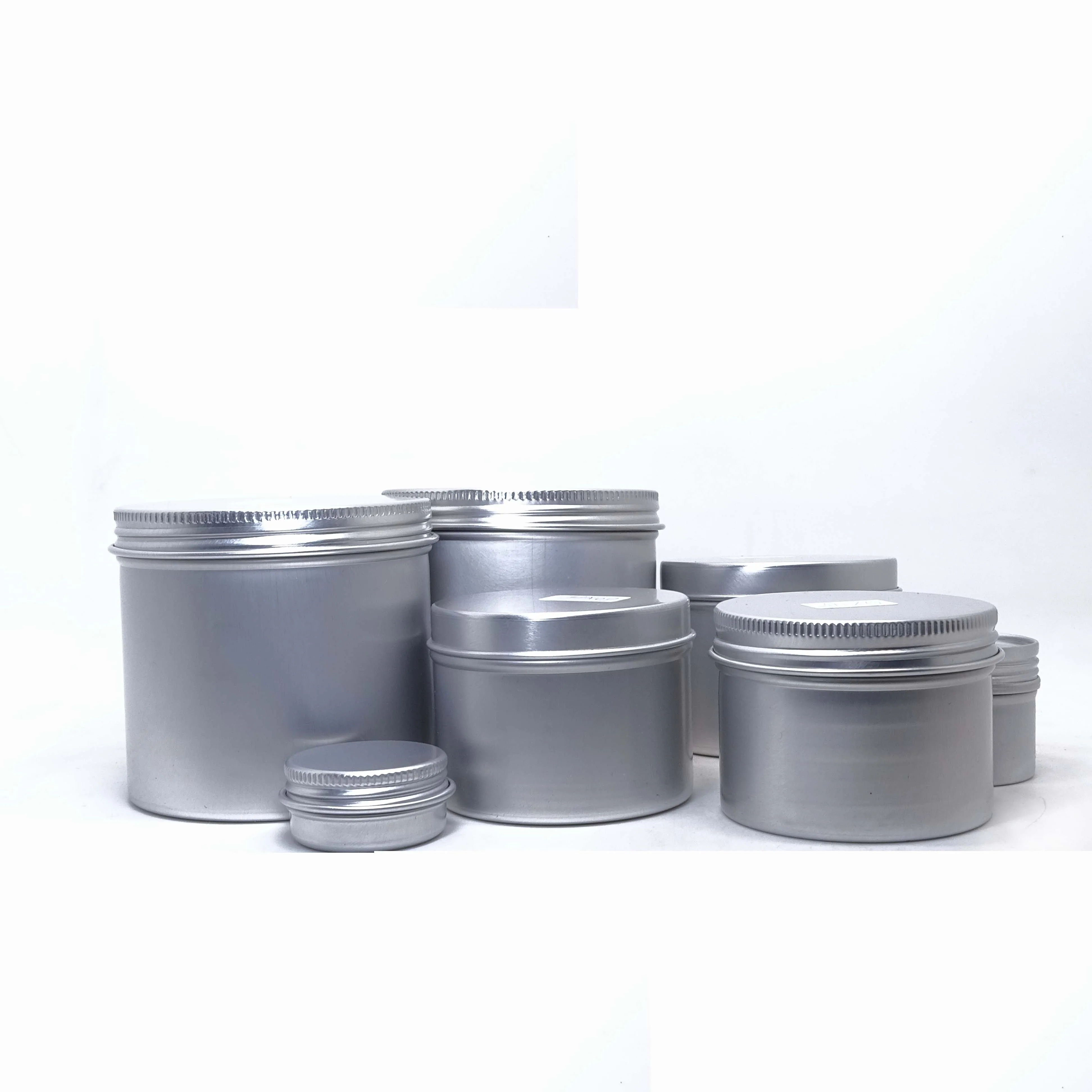 2019 Hot Selling Screw Airtight Top Lid Round Aluminum Tin Can Metal  Box For Candy