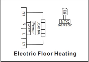 16A heating thermostat