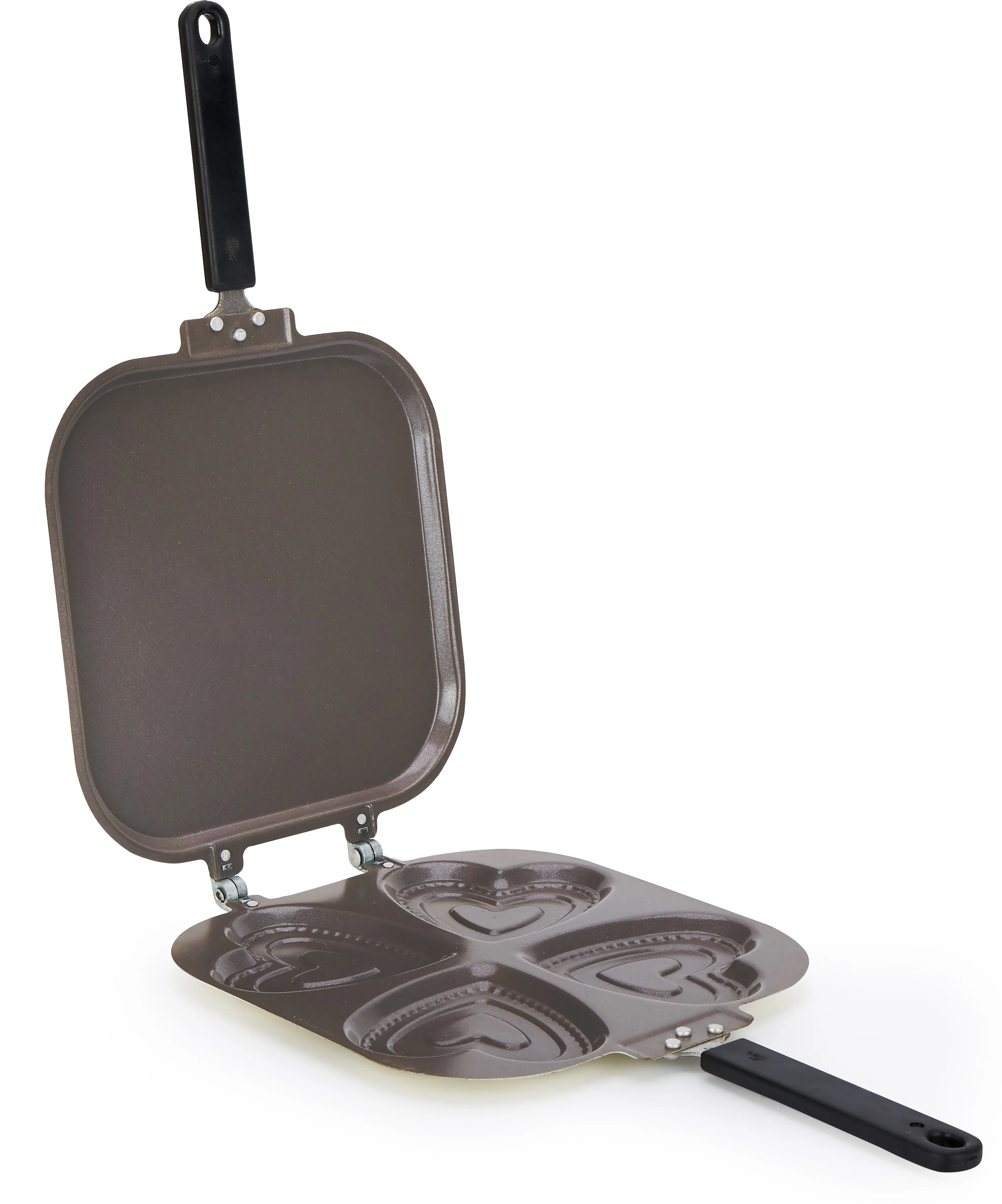 carbon steel non-stick double side 4 holes egg fry pan