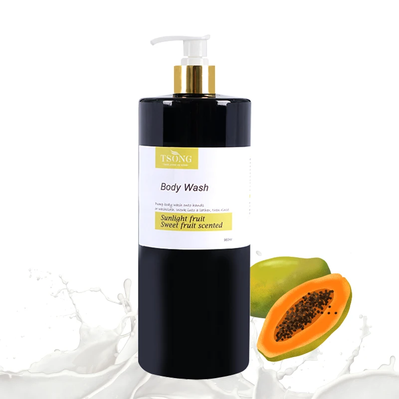 Гель для душа TSONG, ванна, органическая женская отбеливающая папайя, ароматерапия, гель для тела с логотипом