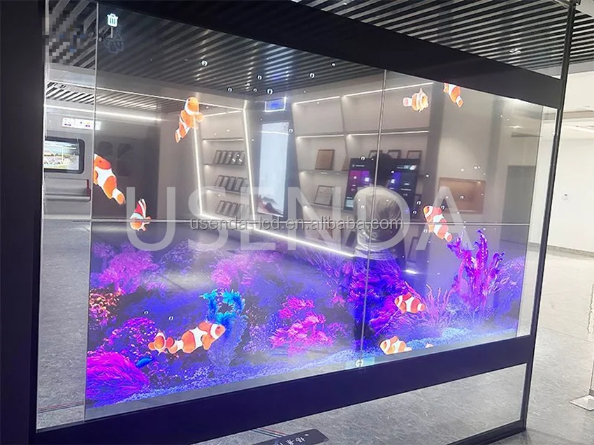 55inch  Display Transparent Digital Signage OLED  Screen 4K HD Interactive Touch Ultra Thin Transparent OLED Display