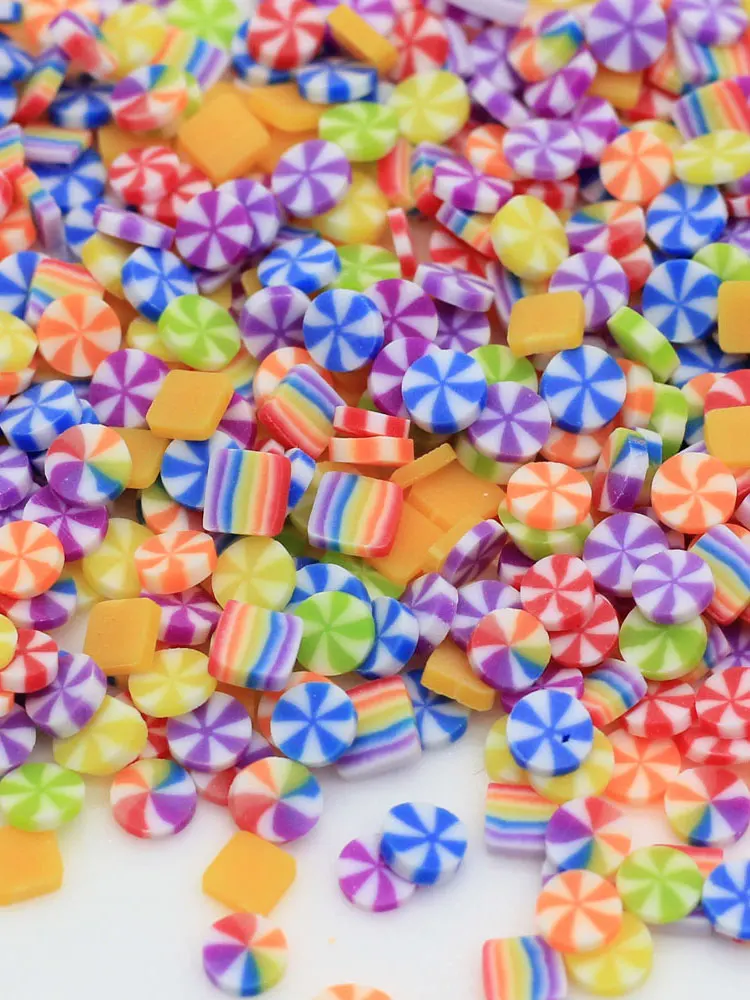 Bulk 5MM Polymer Clay Flatback Slime Accessories Clay Sprinkles Decoration for Slime Charms Filler DIY Slime Supplies