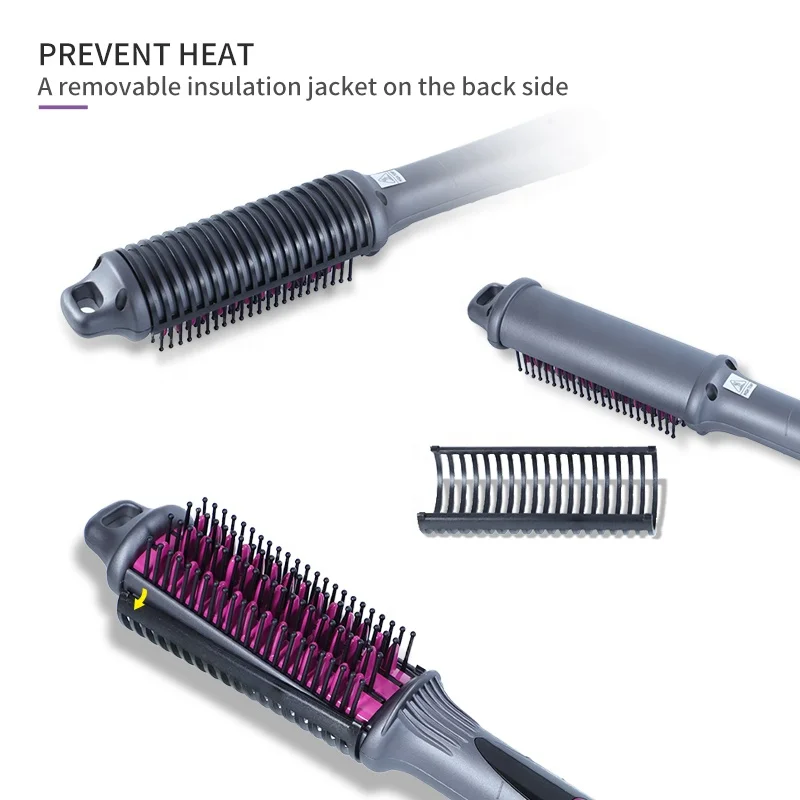  March Expo Инструменты для укладки частная марка плоский утюжок волос керамический горячий гребень Электрический 500 градусов