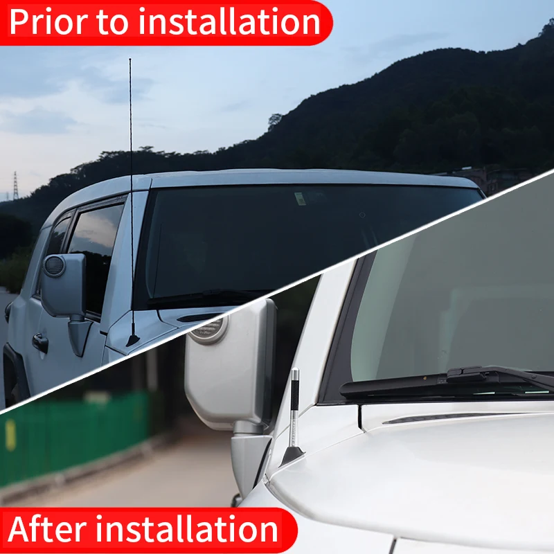 Radio Antenna Decoration  Accessories Exterior Modification Aluminum Alloy Carbon Fiber  2006-2021FOR Toyota FJ Cruiser