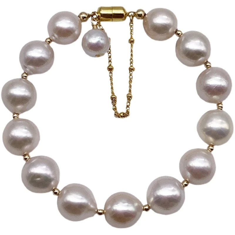 14K natural bright uniform freshwater pearl