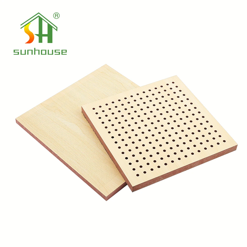 Wholesale Anti-Scratch 600*1200Mm Perforated Wood Acoustic Panel Good Stability Oak Wall Panels