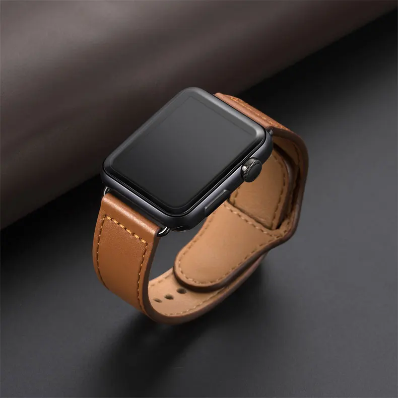  Ремешок для смарт-часов Apple watch ремешок часов из натуральной кожи сменный кожаный