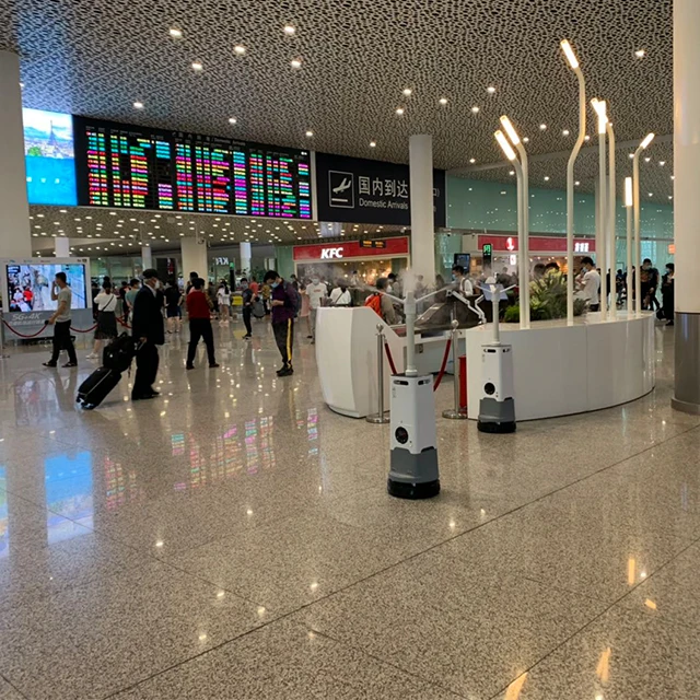 Автоматическая дезинфекция робот 501 для уничтожения вирусов и бактерий для использования в больницах