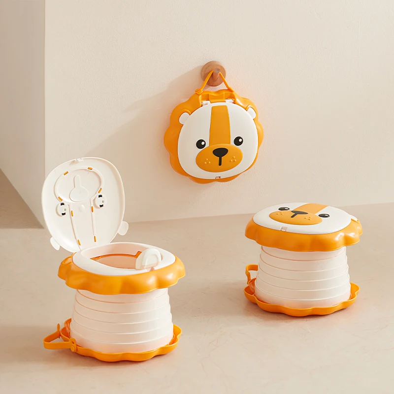 KUB Portable Folding Toilet Outdoor Travel Plastic Collapsible Baby Training Potty Seat for Kids