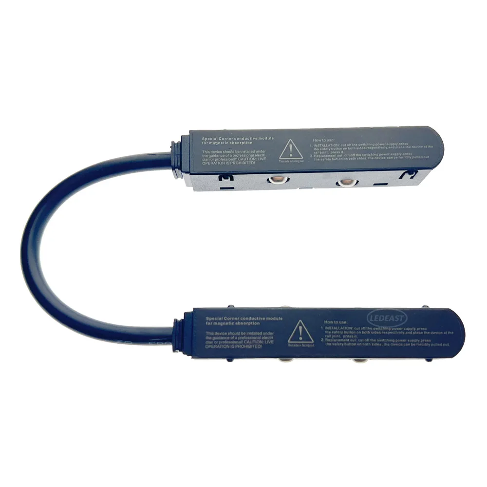 LEDEAST TSM-LFH 48V Low Voltage Magnetic Track Flexible Connector For for Magnetic Track Lights Linear Lighting