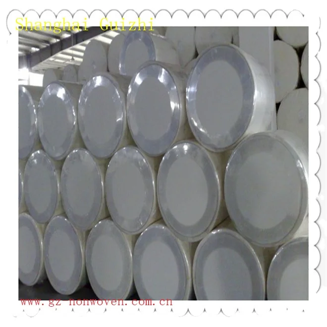 Viscose Spunlace Nonwoven Fabrics Shanghai for Baby Wipe Raw Material, 30-100gsm Viscose / Polyester Pongee Fabric CAR Industry