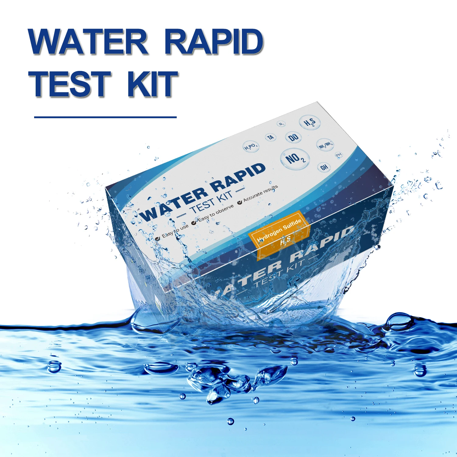 Hydrogen Sulfide Reagent Test Check for Pool Water Testing, Aquarium, Pool, Pond Water Test Kits