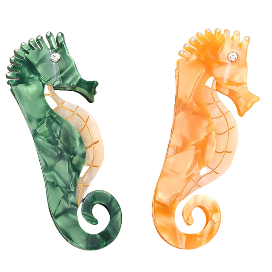 Гиппокамп ацетатная пластина акриловая шпилька для волос Стильные Когти