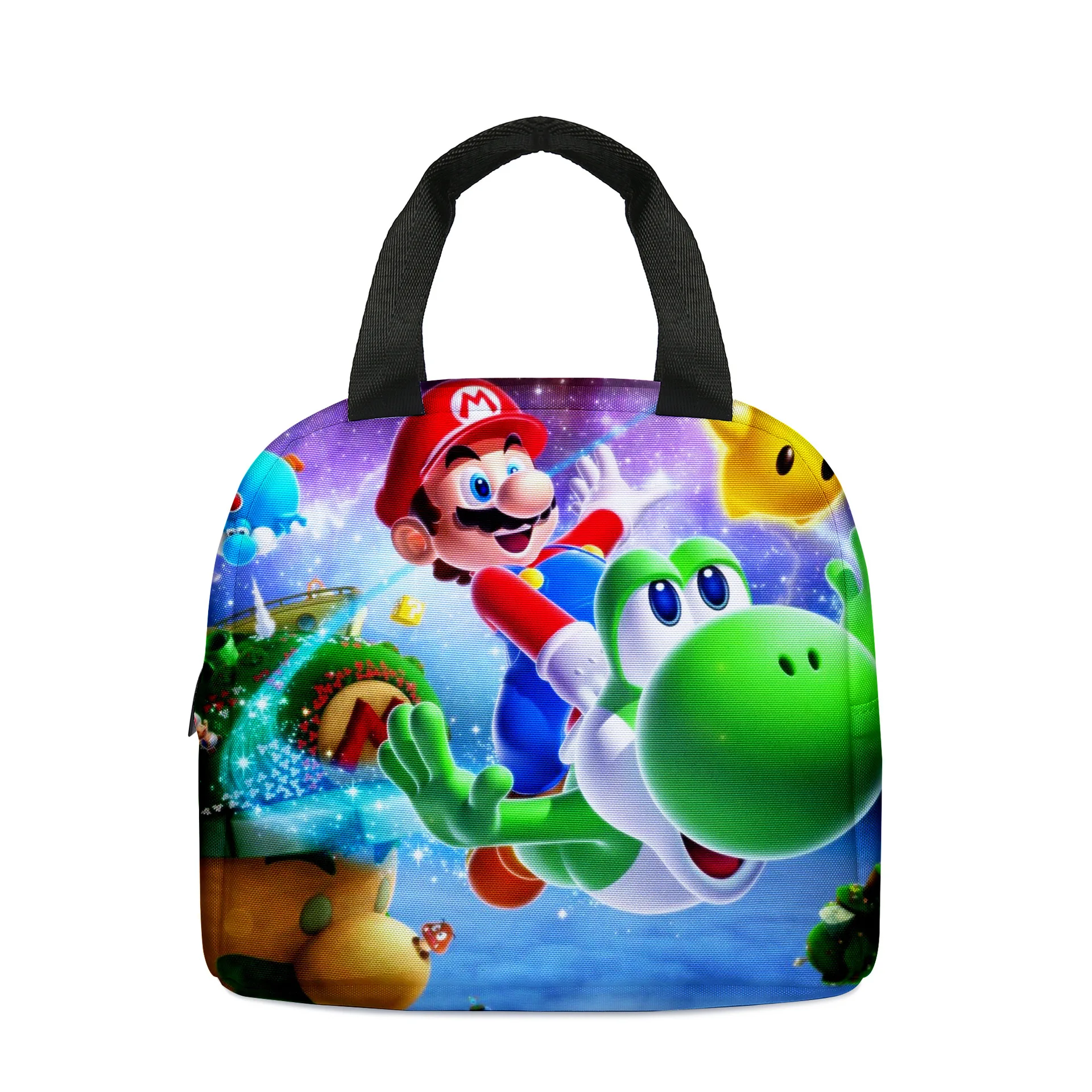 Custom Insulated Cooler Super Mario Lunch Handbags for School Kids